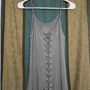American Eagle Outfitters Lace-Up Camisole - Army Green